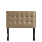 Modway - Lily Cuir végane Tête de lit taille jumelle, Taupe-Assemblée requise