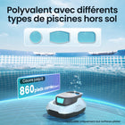 Aiper - Scuba 800 Nettoyeur robotisé sans fil pour piscine - Aspirateur automatique pour piscines hors sol plates - 860 pieds carrés-Garantie d'un an incluse