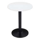Zuo - Alto Table bistrot - Blanc/Noir-Dessus rond en MDF peint au design contemporain raffiné