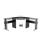 HOMCOM - Bureau d'ordinateur d'angle forme l support à clavier coulissant - 68,9 po L x 68,9 po l x 33,5 po H - noir-Le design moderne et élégant est idéal pour la maison, la chambre d’étudiant ou le bureau