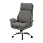 Monarch Specialties - 7252 Chaise de Bureau Ergonomique Aspect Cuir - Gris Foncé-Ce fauteuil de bureau rembourré présente un dossier haut offrant un soutien optimal, un rembourrage en mousse et une finition en similicuir gris foncé lisse pour un confort maximal lors de longues heures de travail à votre bureau