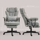 HOMCOM - Chaise de bureau grande taille à haut dossier avec repose-pieds - gris-Coussin en mousse épaissie de 6,3 po pour réduire les douleurs et offrir un soutien lombaire