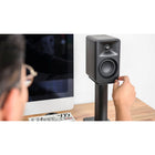 Kanto - Haut-parleurs de bureau de référence 100 W avec USB-C, RCA et Bluetooth 5.0 - Noir mat, Paquet de 2-Trou de montage arrière de 1/4"-20