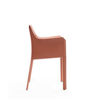 Manhattan Comfort - Lot de 2 fauteuils de salle à manger modernes Paris 55 cm, revêtement similicuir, coloris argile-Livré chez vous entièrement assemblé Aucun assemblage requis