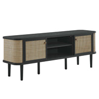 Modway - Miramar 60 po Bois Meuble TV, Noir-Meuble téléviseur moderne