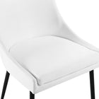 Modway - Viscount Tissu rembourré Chaises de salle à manger Ensemble de 2 - Noir Blanc-10