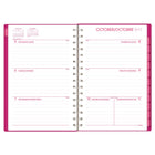 Mead – Agenda hebdomadaire/mensuel 2027 petit – 8 1/2 po x 6 po – Colour Pop fuchsia – bilingue-Format des pages : 8 1/2 po H x 5 1/2 po l