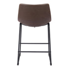 Zuo - Smart Tabouret de comptoir - Vintage Espresso - Ensemble de 2-Garantie limitée de 3 ans
