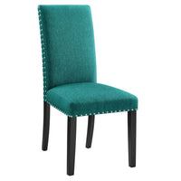 Modway - Parcel Restauration Tissu rembourré Fauteuil d’appoint - Sarcelle-Chaise d’accent moderne