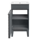 Modway - Render 18" Armoire à coiffeuse de salle de bain - Gris blanc-8