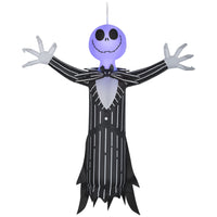 GEMMY - Jack Skellington gonflable à suspendre pour Halloween avec lumières clignotantes - 122 cm-S'accroche à votre toit ou à vos avant-toits