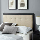 Modway - Willow Bois Lit à plateforme queen avec pieds écartés, Noir beige-Assemblée requise