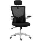 HOMCOM - Chaise de bureau ergonomique avec repose-tête réglable - noir-Profitez d’un soutien personnalisé grâce à un appui-tête réglable et un soutien lombaire 2D pour plus de confort 