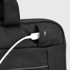 Swissdigital - BOLLIGEN Housse Noire pour ordinateur portable 14″-Bretelles amovibles.