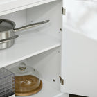 HOMCOM - Armoire de cuisine 72 po avec tiroir et étagères ajustables - blanc-Placez-le dans votre cuisine, salon ou salle à manger pour un espace de rangement supplémentaire 