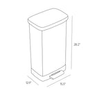 Curver - Deco Poubelle - 50 L - Noir/Argent-C’est aussi un élément attrayant qui contribue à la conception globale de votre cuisine, de votre bureau ou de votre salle de bains