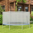 Soozier - Filet de trampoline 12 pi avec 8 poteaux-Livré avec 8 poteaux, chaque poteau composé de 2 pièces, soit un total de 16 tubes