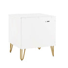 Manhattan Comfort - DUMBO 20,07" Table de nuit moderne à 2 tiroirs - Blanc - Lot de 2-Assemblage Snap It Comprend des rainures internes de haute qualité pour un assemblage simple, sans outils requis