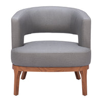 Zuo - Penryn Fauteuil d’appoint - Gris ardoise-Polyester doux et chaleureux