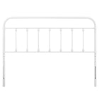 Modway - Sage Métal Tête de lit complète, Blanc-Hauteur ajustable