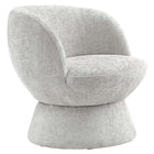 Modway - Vesta Tissu chenille Rembourré Chaise pivotante - Gris colombe-Chaise d’accent en tonneau