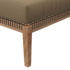 Modway - Clearwater Terrasse extérieure Bois de teck Ottoman in Gris brun clair-Assemblée requise