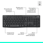 Logitech MK295 ensemble silencieux clavier/souris - graphite-Dimensions en po. 0,71 H x 17,6 L x 5,87 P