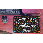 Ashley Productions - Smart Poly Tapis de souris pour ordinateur - 8" x 10" - Chaque patte est la bienvenue ici - Paquet de 6-Utilisez en classe, à la maison ou au bureau.