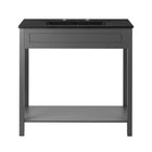 Modway - Altura 36" Vanette de salle de bain - Gris Noir-Assemblée requise