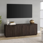 Hudson&Canal - Meuble TV Mansfield pour téléviseurs jusqu'à 78" - Alder Brown-Caractéristiques assemblage facile
