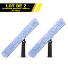Gritt Commercial - Lave-vitres pivotant robuste de 18 po - Usage commercial - Lot de 2-Le manche pivote à 180° pour atteindre facilement les coins, les rebords et les appuis de fenêtre