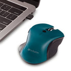 Souris USB-C Blue LED sans fil de Verbatim - Sarcelle-Bouton dpi à sélection facile - 800, 1300 et 1600 dpi