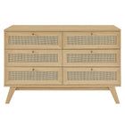 Modway - Soma 6 tiroirs Commode, Chêne-Coussinets de pied non marqués