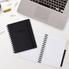 Cambridge - Carnet à onglets - 8" x 6" - Noir-8 1/2 po x 6 3/4 po