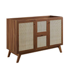 Modway - Soma 48" Vanité de salle de bain à un seul lavabo - Noir noyer-Bassin d’évier en céramique