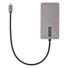 Startech - Adaptateur multiport USB-C - Vidéo HDMI double - 4K 60Hz - 2Pt 5Gbps hub USB-A - Passe de puissance 100W-Outils de connectivité : Ce mini dock propose une application logicielle qui améliore la performance et la sécurité. Il comprend un changeur d’adresse MAC, une surveillance d’événements USB, une disposition Windows et des utilitaires de commutation automatique Wi-Fi