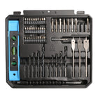 Fixtec - Kit de perceuse sans fil 12V avec batterie, chargeur et 60 accessoires-Lumière LED