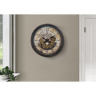 Monarch Specialties - Horloge - 20 po Rond - Mécanisme D'Engrenage - Horloge Murale - Brun - Transitionnel-Cette horloge analogique à affichage numérique, facile à lire, est dotée d'un mouvement à quartz moderne pour une mesure précise de l'heure