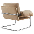 Modway - Ansel Performance Velvet Chaise d’accent - Taupe-Épingles de pied non marquées