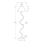 Monarch Specialties - 9627 64"H Lampadaire - Métal Noir, Abat-Jour Ivoire / Crème-Fabriquée pour une utilisation durable, cette lampe sur pied est couverte par une garantie limitée de 2 ans, offrant une confiance et une tranquillité d'esprit accrues lors de votre achat