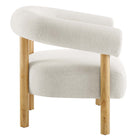 Modway - Sable Tissu rembourré Fauteuil - Ivory Natural-Rembourrage en mousse