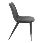 Zuo - Desi Chaise de salle à manger sans accoudoirs - Noir - Ensemble de 2-Dimensions: 19,7 po L x 20,3 po L x 32,7 po H
