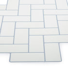 CTG Brands Herringbone Wall Tile, 10" x 10", White, 6 Pack-Dimension parfaite : chaque feuillet de dosseret mesure 25,4cm L x 25,4cm H (10" L x 10" H) (environ 0,39 mètres carrés/4,17 pieds carrés par carton)