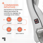Sharper Image - Fauteuil de massage lombaire actif S-600 - 27 3/4 po l x 30 po P x 45 1/4 po à 48 1/4 po H - Blanc-Le système breveté Active LumbarMC s'étend et se contracte lorsque vous vous penchez vers l'avant et vers l'arrière
