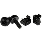 StarTech  Écours cage et vis M5 x 12 mm, 50/paquet, noir-Tous faits en acier noir