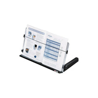 3M™ - Porte-documents, grand-Plaque arrière transparente de 18 po de largeur, base lestée et tablette rainurée antidérapante avec bord élevé pour livres, catalogues et documents en format paysage  