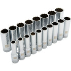 Dynamic Tools – Ensemble de 18 douilles métriques à 12 pans, prise de 1/2 po, standards et profondes, 10 à 27mm-Comprend : 10, 11, 12, 13, 14, 15, 16, 17, 18, 19, 20, 21, 22, 23, 24, 25, 26, 27, 27mm