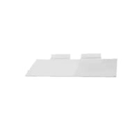 Eddie's - Tablette plate pour cloison à lamelles - 4 po de profondeur x 10 po de longueur - Transparente - 12/paquet-Tablette plate pour cloison à lamelles