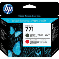 HP – Tête d’impression noire mate et rouge chromatique 771 (CE017A)-Noir mat et rouge chromatique