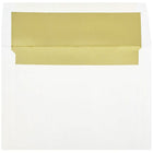 JAM Paper Enveloppes avec revêtement intérieur et fermeture gommée, 5 1/2 x 8 1/8 po, blanc avec intérieur doré, paq./100-Blanc avec intérieur doré